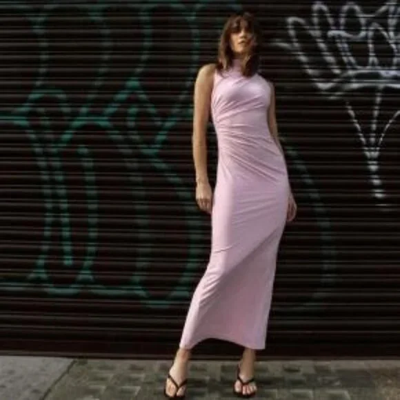 Zara | Dresses | Zara Draped Midi Dress | Poshmark